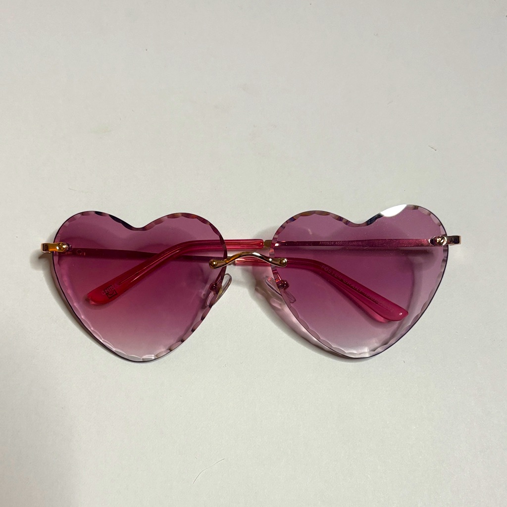 Pink Heart Sunglasses | Feminine Eyewear Girls Trip Barbie Travel Bridal Shower